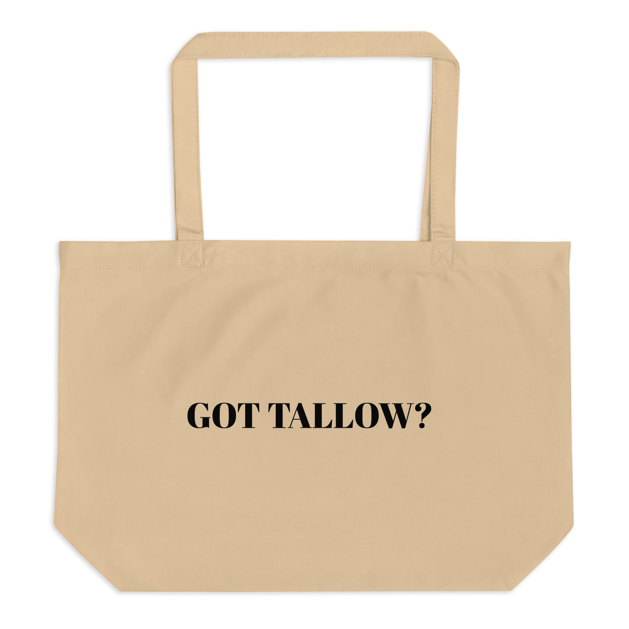 organic tote for traditional tallow skincare advocates