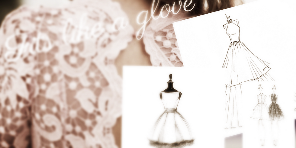 Lace back dress and sketches