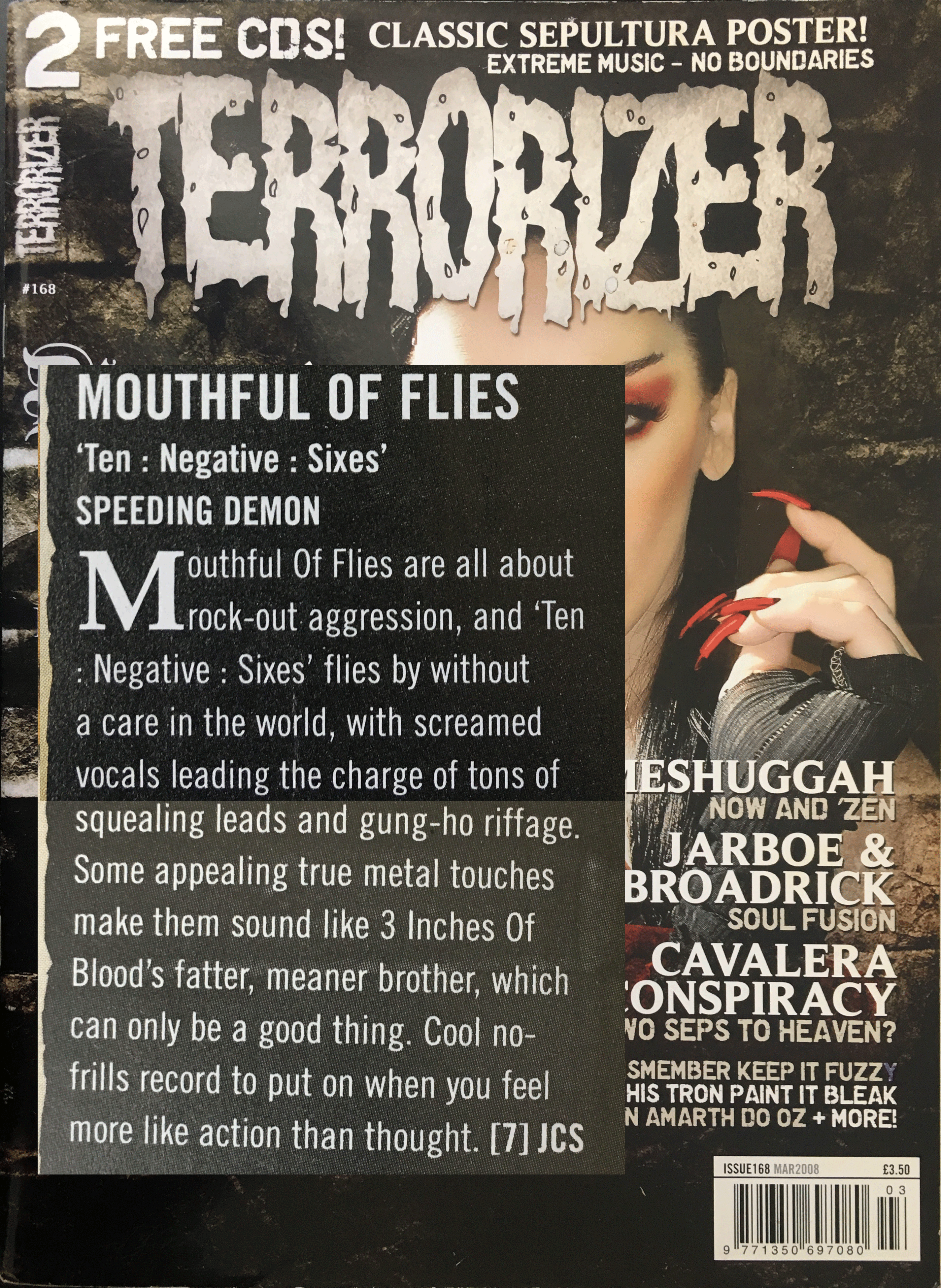 Terrorizer Magazine Mouthful of Flies