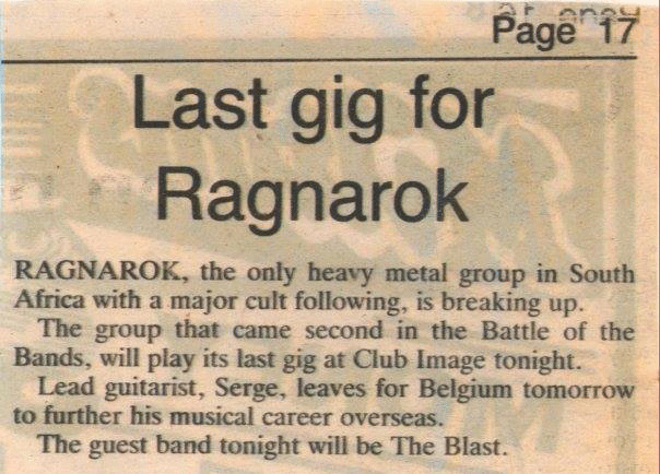 Last gig for Ragnarok article