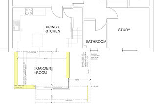 Feasibility study drawing of a house extension Queensferry Road, Edinburgh