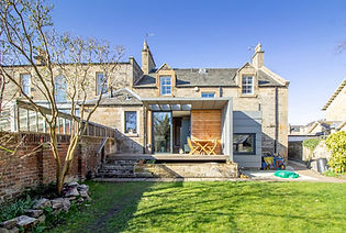 A modern, zinc clad house extension in The Grange, Edinburgh