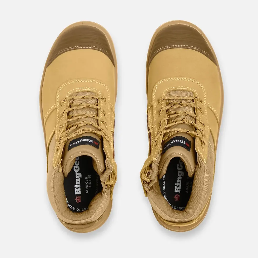 Thumbnail: King Gee Tradie Zip/Lace Steel Cap Safety Work Boots