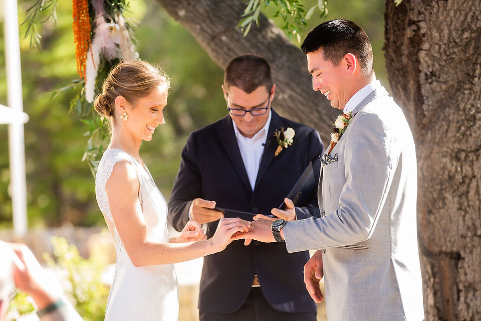wedding ceremony at Rockwood Women's Club in Santa Barbara