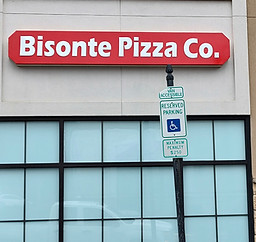 bisonte pizza wall cabinet sign