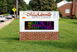 baptist church electronic message board