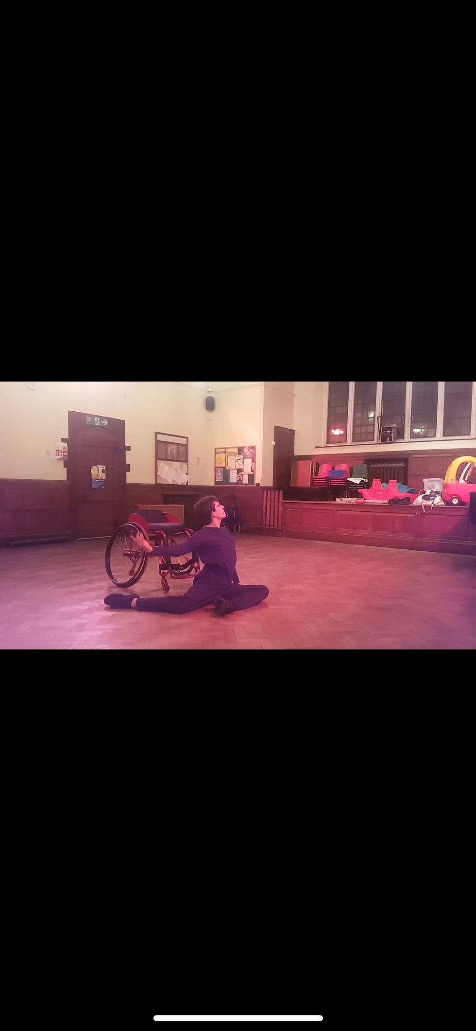 Joe Powell-Main rehearsing his interpretation of The Nutcracker Pas De Deux.