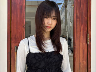 レイヤーカット×ストレート