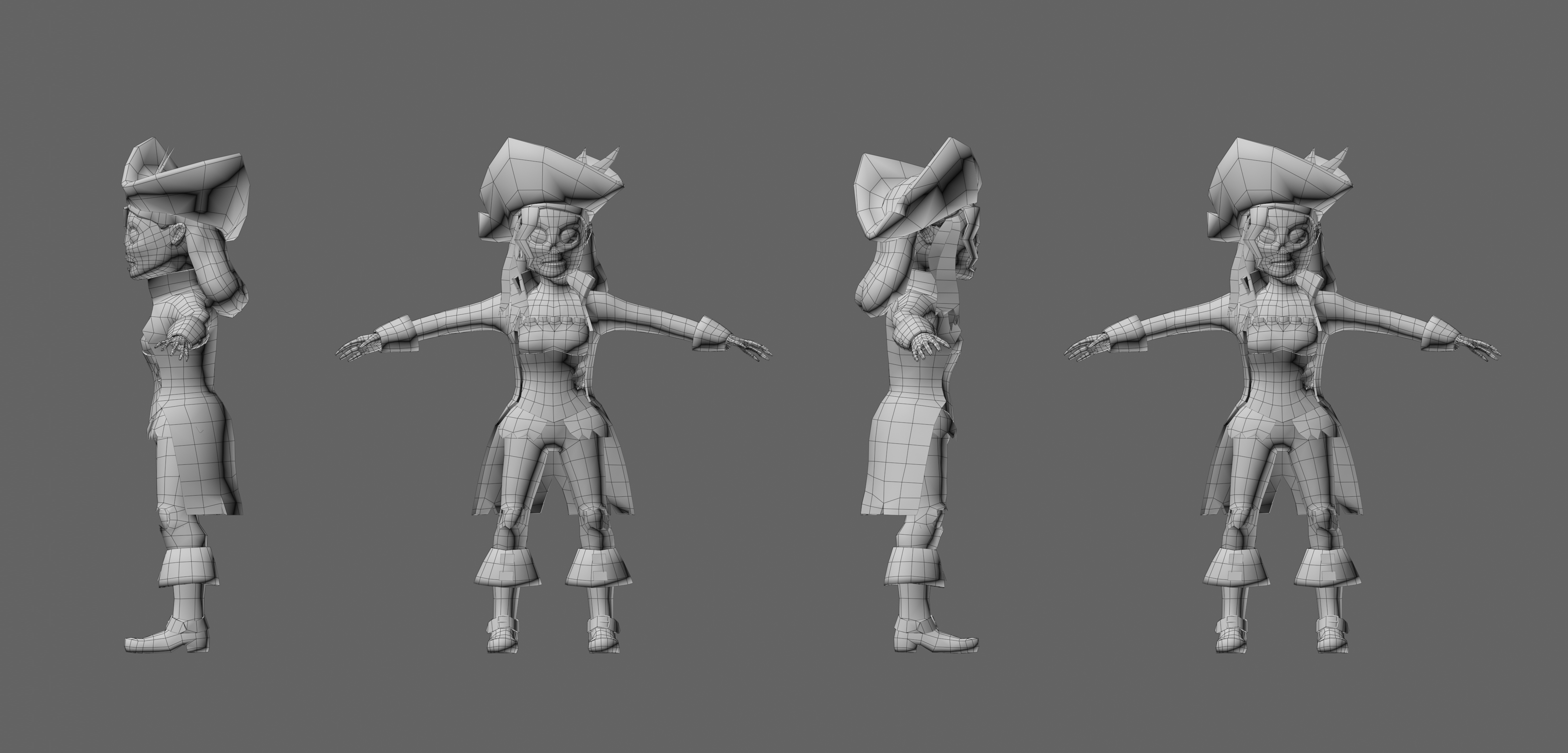 Towerfall - Red Archer - Wireframe1
