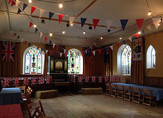 The Old Chapel, set up for Harvest Festival