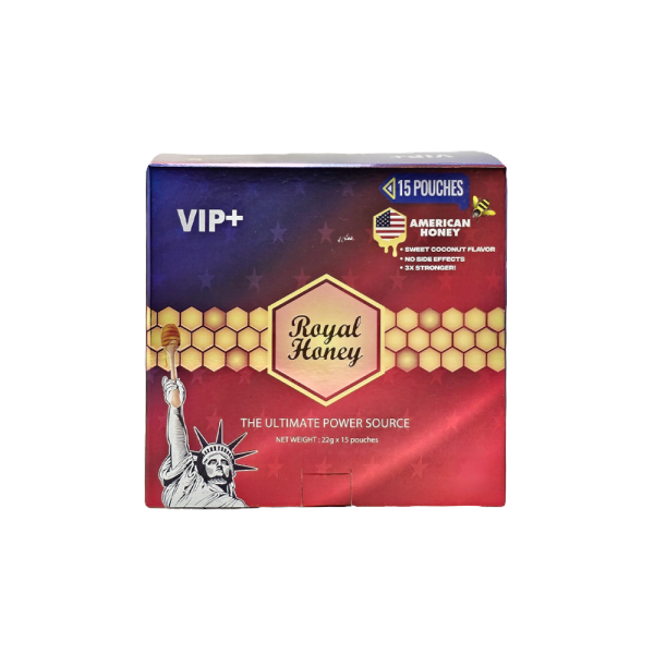 Miel real Royal Honey Vip Vigorizante Sabor coco Usa version miel afrodisiaca para la mejora sexual masculina
