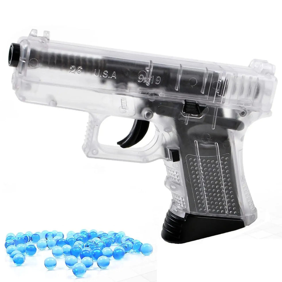 Pistola De Hidrogel Transparente + Mil Balas Arma De Juguete