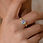 Miniatura: 18K Solid Gold Ring Natural Opal Ring Bead Band Ring Personalised Ring