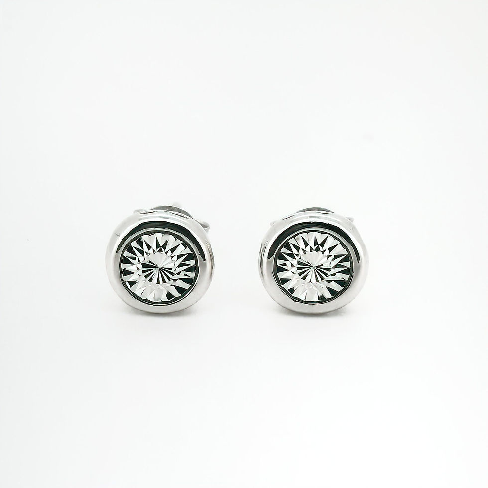 Thumbnail: Platinum Earrings Pt950 Starburst Round Stud Earrings Brilliant Sleek Earrings Minimalist Stud Earrings for Unisex