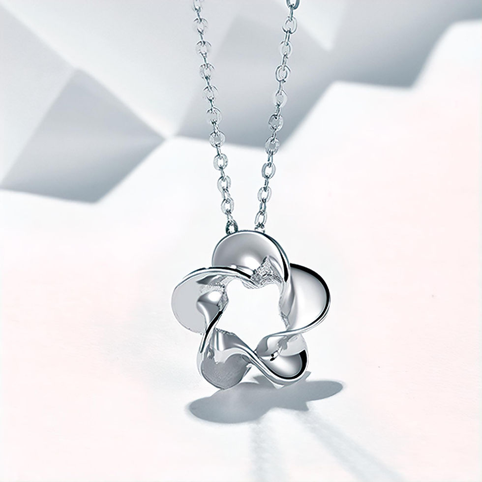 Miniatura: Platinum Pendant Spiral Star Pendant Pt950 Pendant Minimalist Twisted Floral Pendant Cable Chain Necklace for Women Necklace