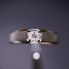Natural Diamond Platinum Ring Pt950 Ring Princess Cut Diamond Ring Platinum Engagement Ring Wedding Band Wedding Ring