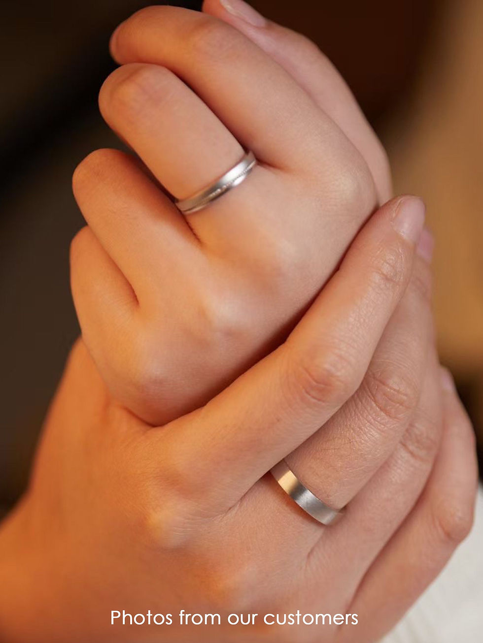 Miniaturbild: Solid Platinum Ring Plain Pt950 Ring Braided Band Wedding Rings