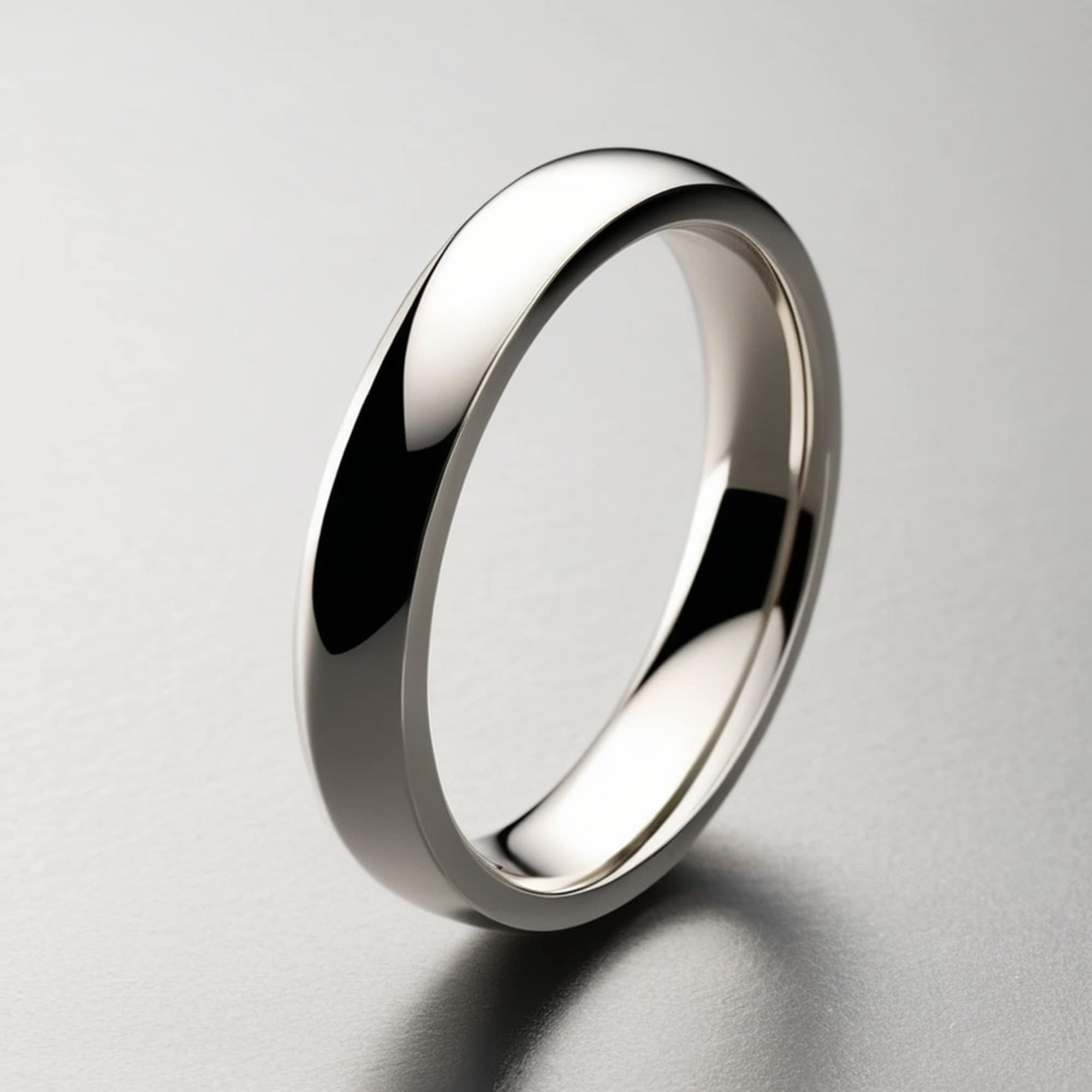 Solid Platinum Ring Plain Pt950 Platinum Rings D ShapePlatinum Wedding Band