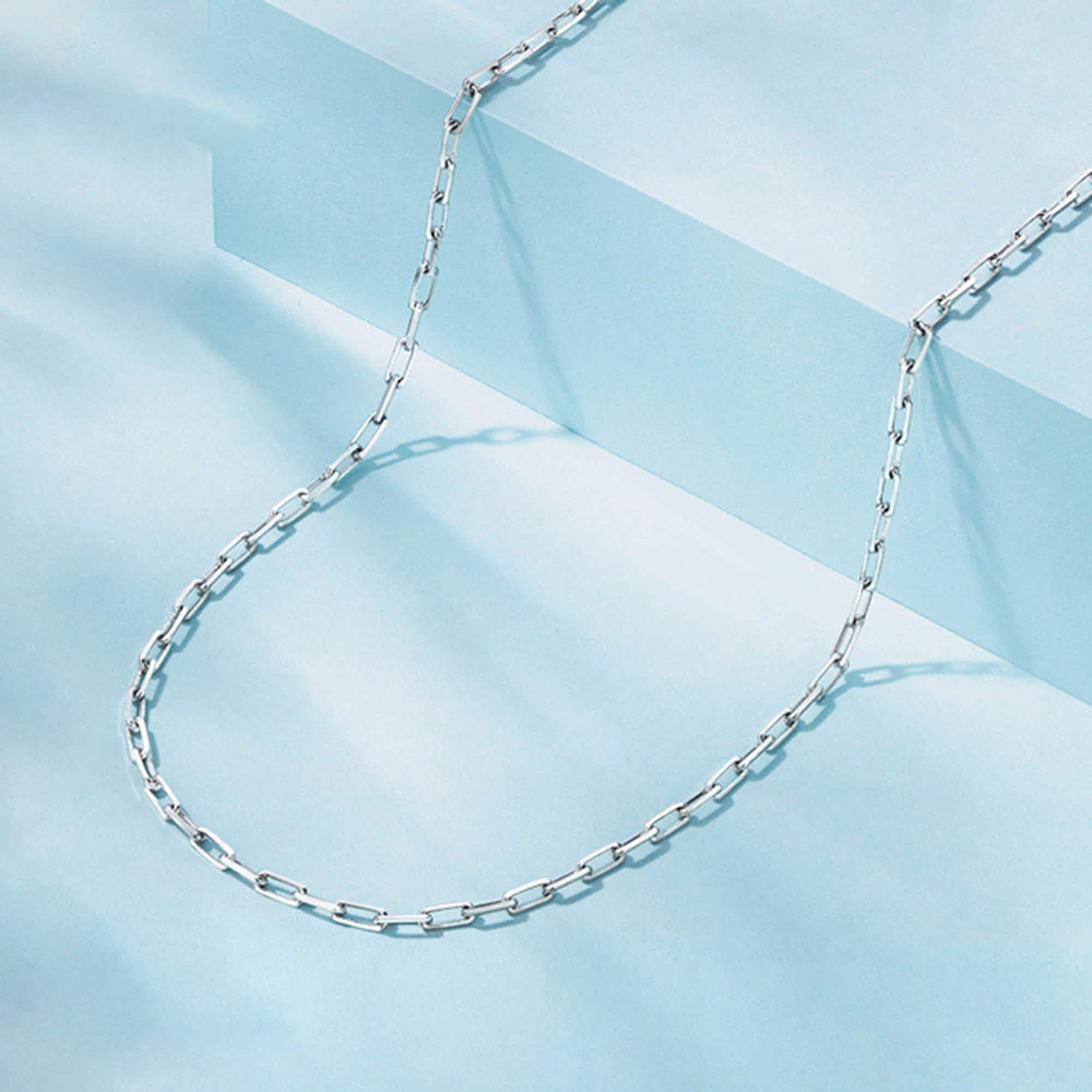 Solid Platinum Necklace Pt950 Box Chain Necklace Platinum Chain Cable Chain