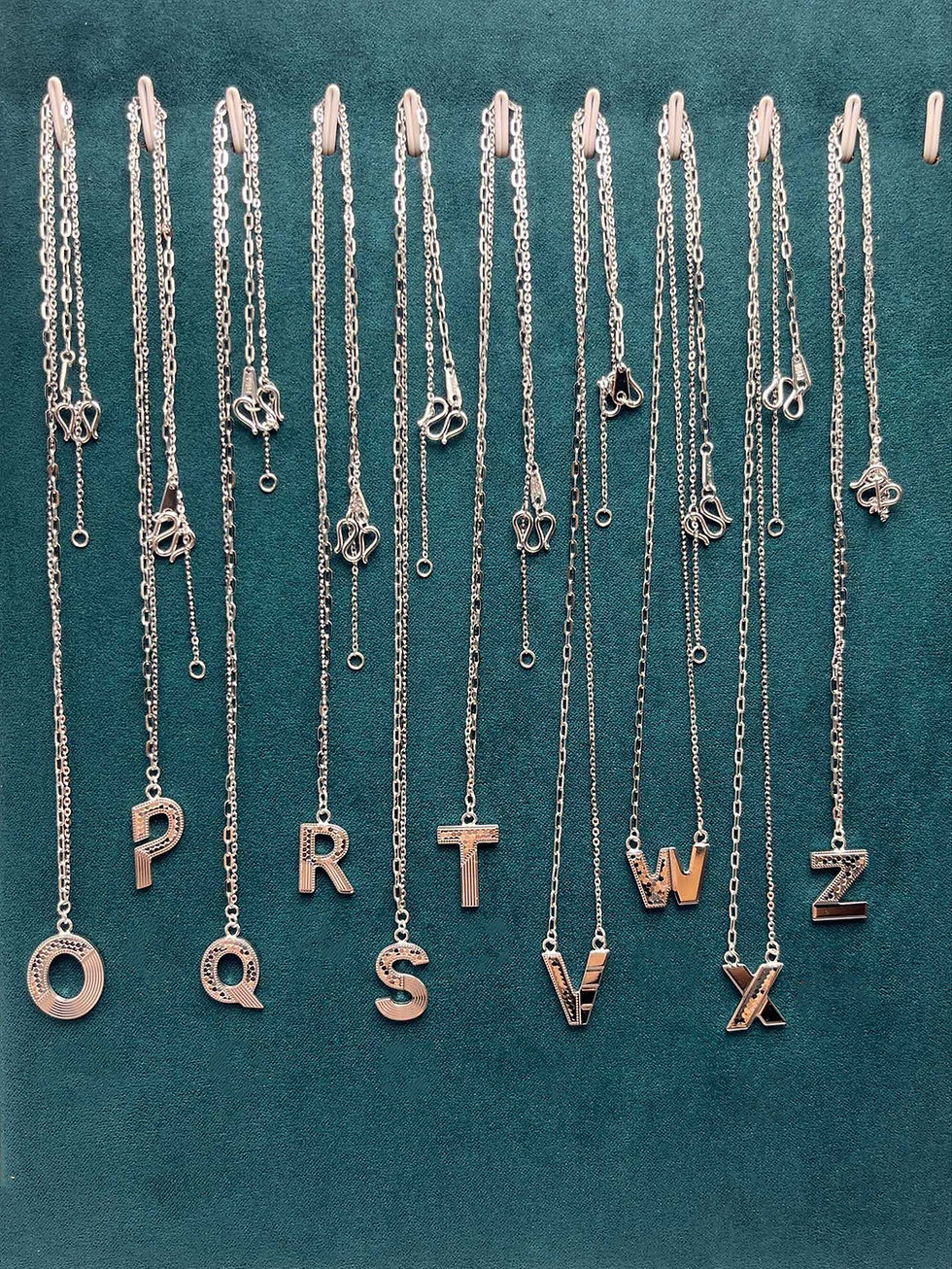 Miniatura: Solid Platinum Necklace Pt950 Initial Pendant Necklace