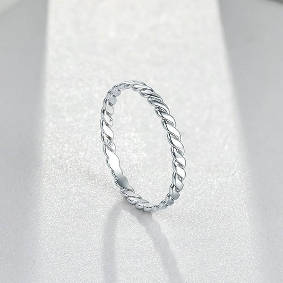 Miniaturbild: Platinum Ring Pt950 Spiral Band Cable Ring Twisted Ring