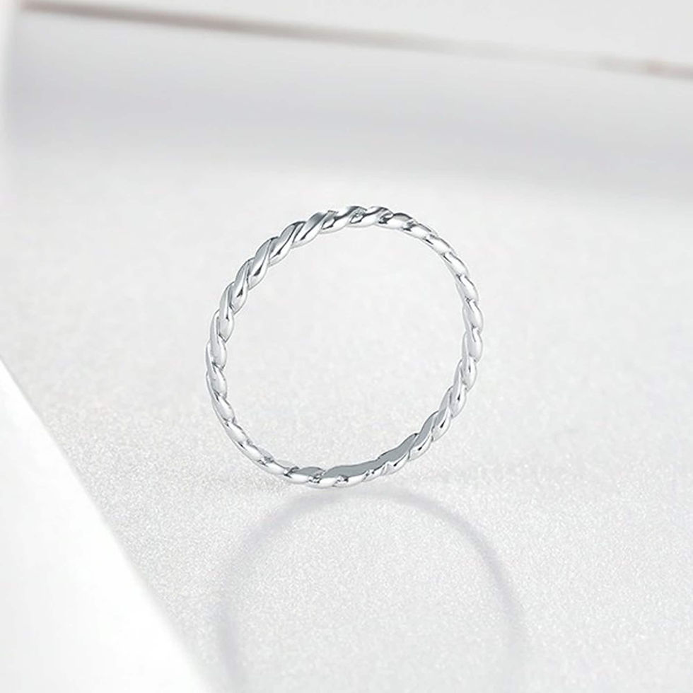 Miniatura: Platinum Ring Pt950 Spiral Band Cable Ring Twisted Ring