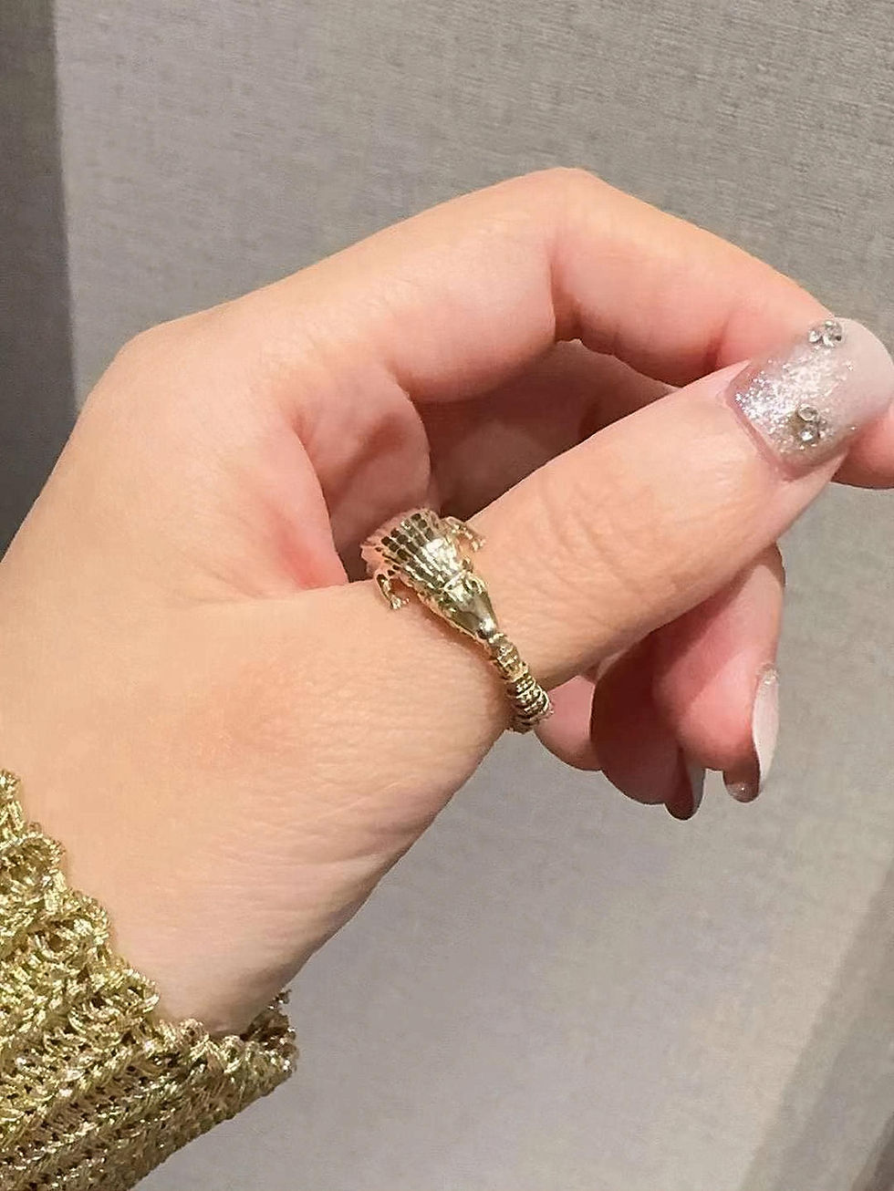 Miniatura: 18K Gold Crocodile Ring 18K Solid Gold Ring for Women Ring for Men