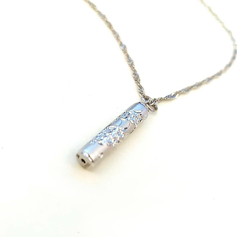 Miniatura: Unisex Platinum Pendant Pt950 Charm Engraved Cylinder Charm Minimalist Pendant Engraved Pendant for Men Pendant for Women