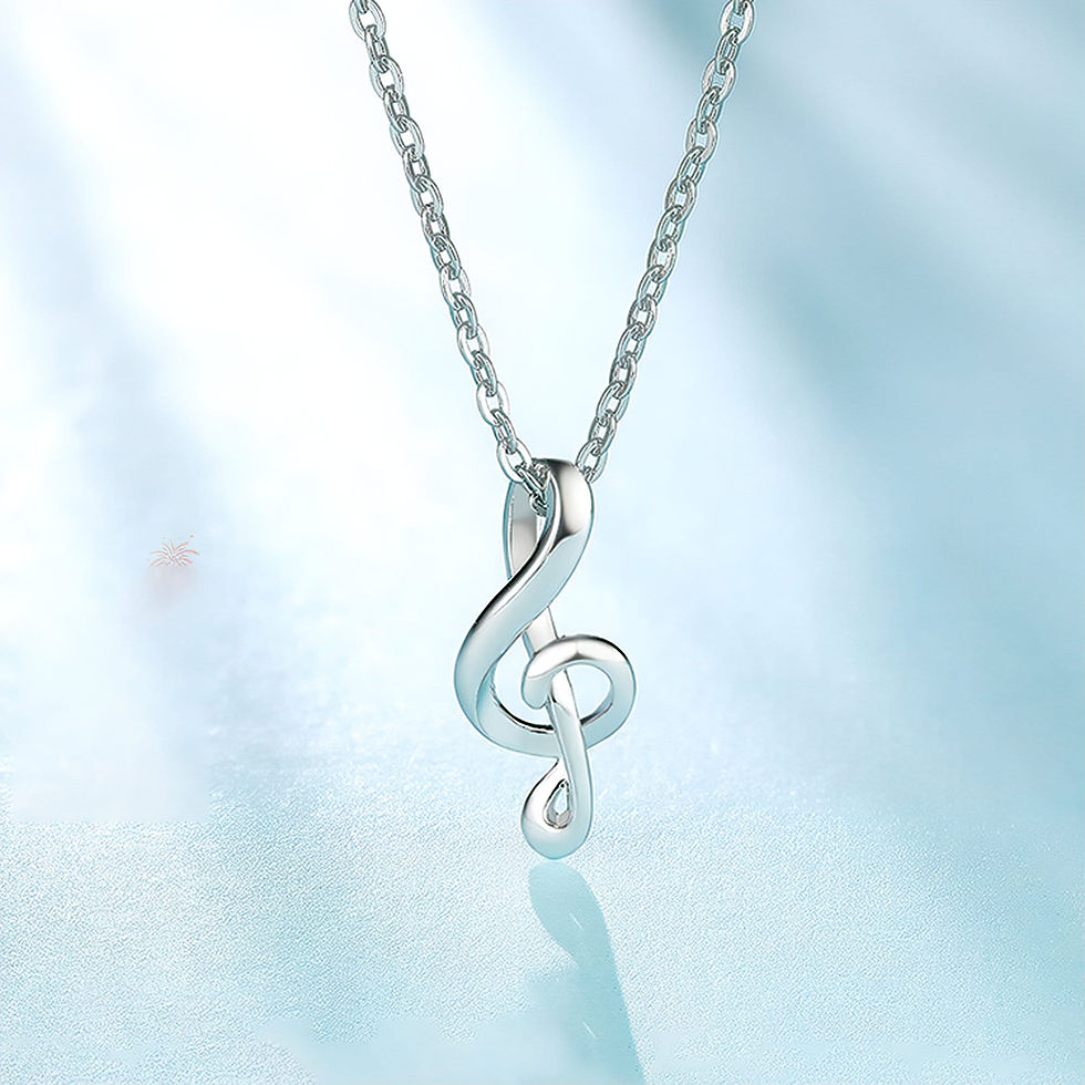 Solid Platinum Pendant Music Note Pendant Pt950 Pendant