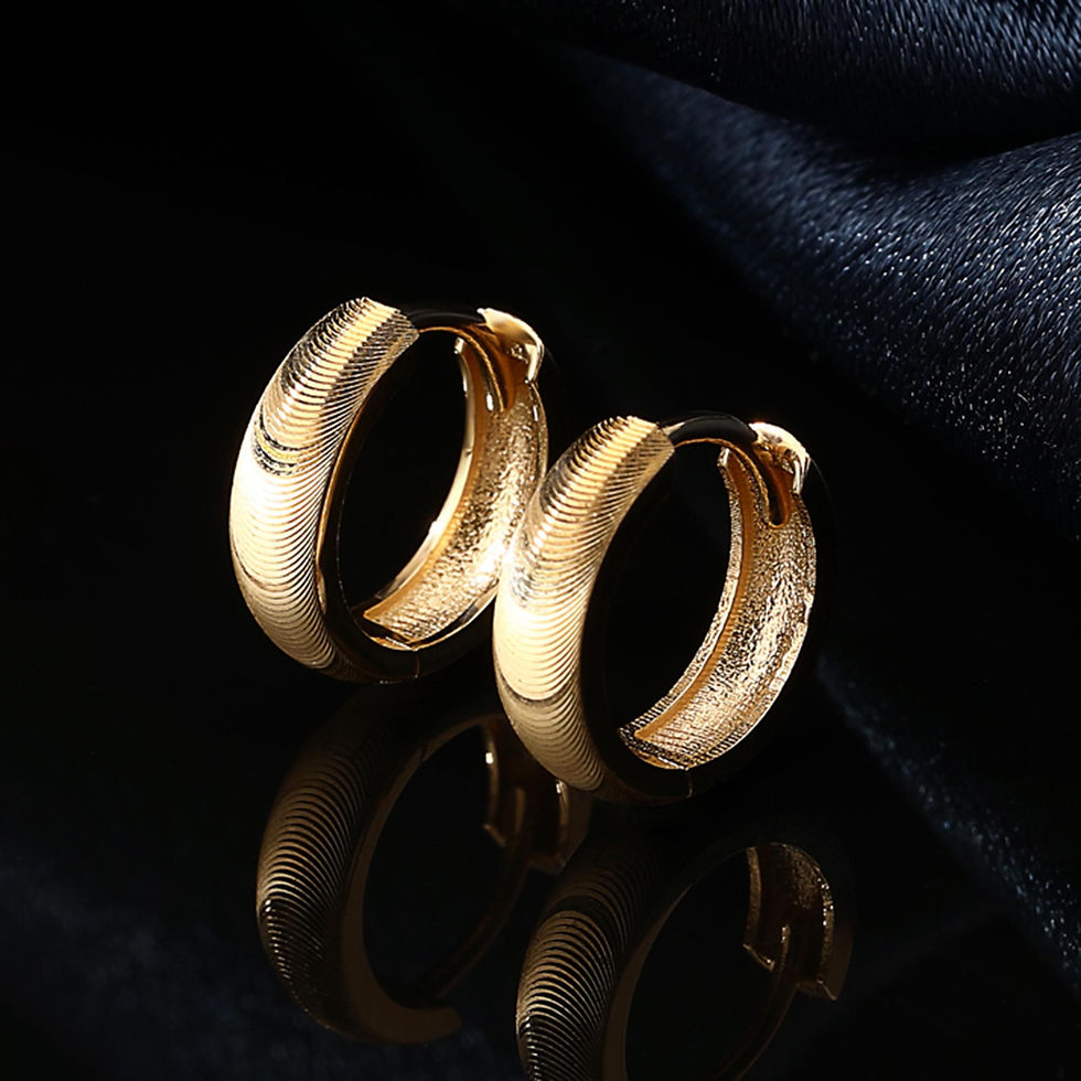Miniaturbild: 18K Solid Gold Earrings Cat Eye Patterned Earrings Minimalist Designed Earrings Solid Gold Hoop Earrings for Women