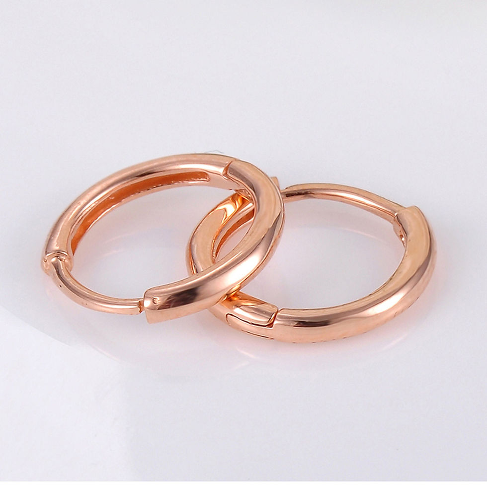 Miniatura: 18K Solid Gold Earrings Plain Gold Earrings Gold Earrings for Unisex Gold Daith Hoops Cartilage Hoops Plain Hoops