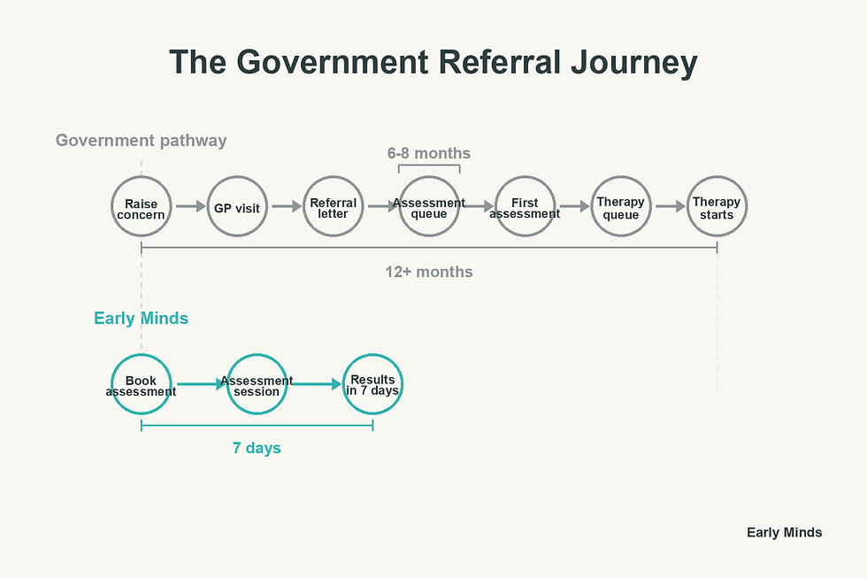 Government referral journey timeline - Early Minds