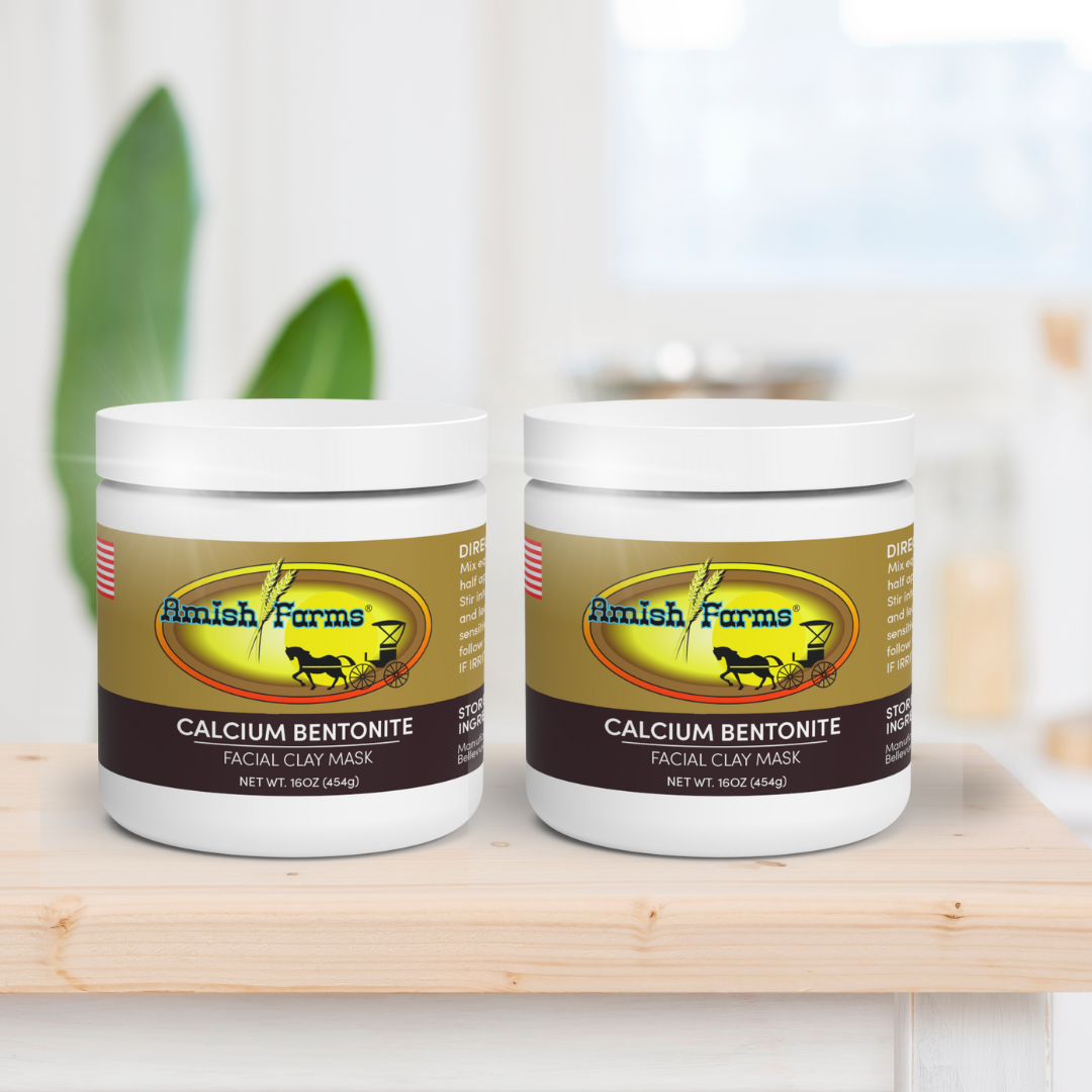 Calcium Bentonite Facial Clay Mask (2 Pack)