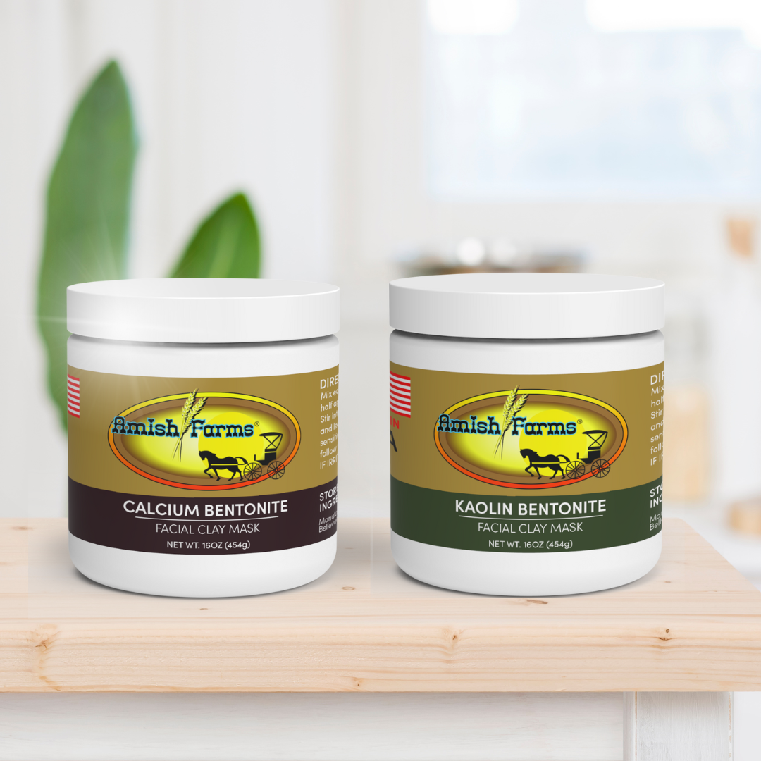 Kaolin Bentonite & Calcium Bentonite Facial Clay Mask Duo