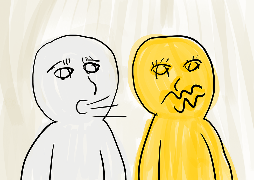 Desenho ego e id conversando