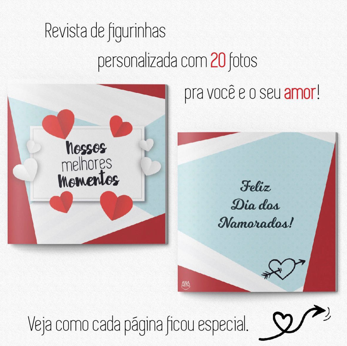 Álbum de figurinhas do dia dos namorados