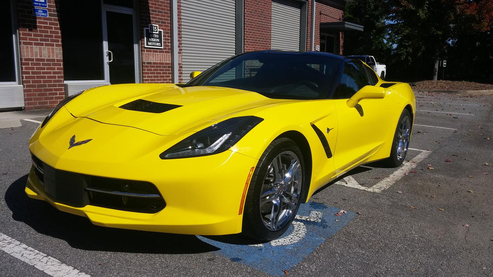 yellow corvette