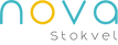 The Nova Stokvel logo, featuring the word "nova" with the "o" in yellow and the other letters in turquoise, with the word "Stokvel" in smaller black text below.