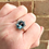 Thumbnail: Vintage 9ct Gold Blue Topaz & Diamond Ring
