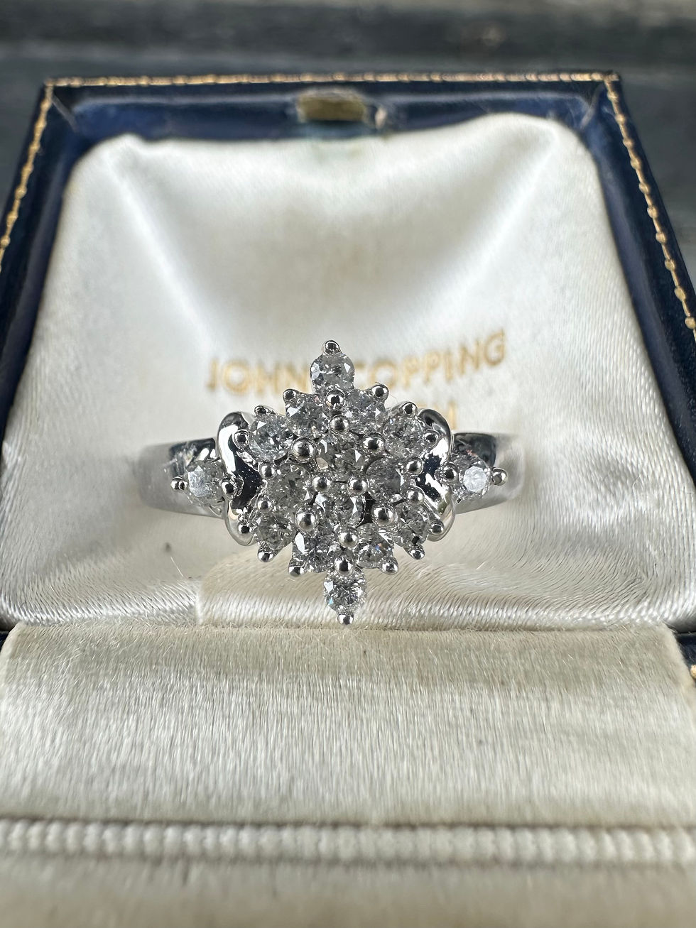 Thumbnail: Vintage 9ct White Gold 0.40ct Diamond Ring