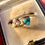 Thumbnail: Vintage 18ct Gold Seed Pearl & Turquoise Crossover Ring