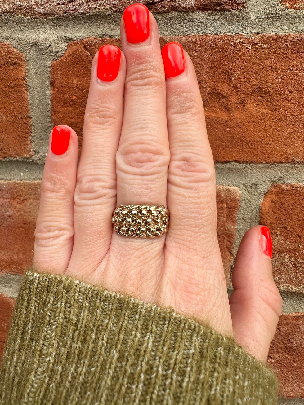 Thumbnail: Vintage 9ct Gold Keeper Ring