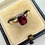 Thumbnail: Vintage 9ct Gold Rhodolite Garnet Solitaire Ring