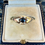 Thumbnail: Vintage 9ct Gold Dark Sapphire Single Stone Ring