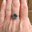 Thumbnail: Vintage 9ct Gold Blue Topaz & Diamond Ring