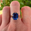 Thumbnail: 1970s 9ct Gold Blue Stone Ring
