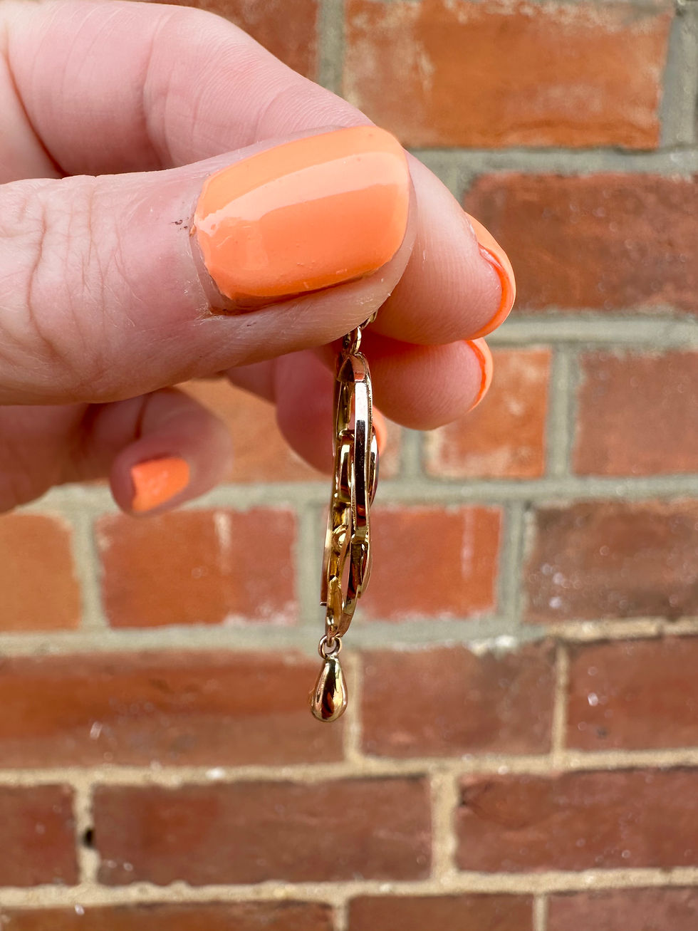 Thumbnail: Edwardian 9ct Rose Gold Rhodolite Garnet Lavalier Pendant