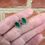 Thumbnail: 18ct White Gold Emerald & Diamond Earrings