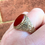 Thumbnail: Heavy 9ct Gold Carnelian Signet Ring
