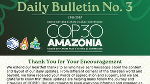 DAY 3: UN Climate Conference (COP30) Daily Update from the Claretian Missionaries Desk